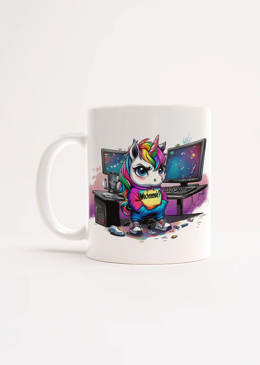 Wochenende? - Einhorntasse